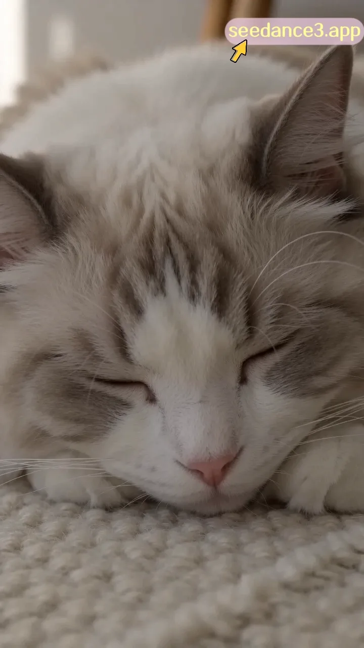 Ragdoll cat that just woke up