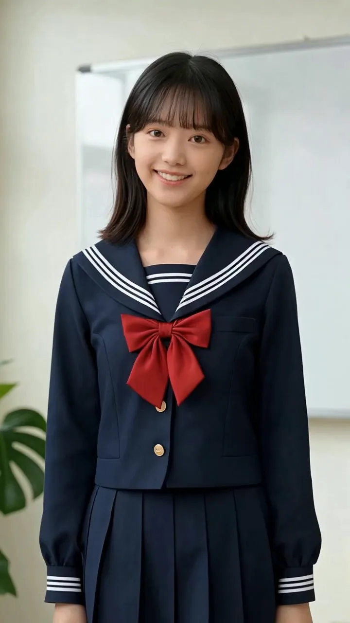 Japanese girl wearing JK uniform