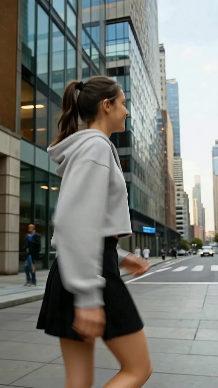 Strolling through the bustling city